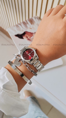 ساعت زنانه برند امگا صفحه چری